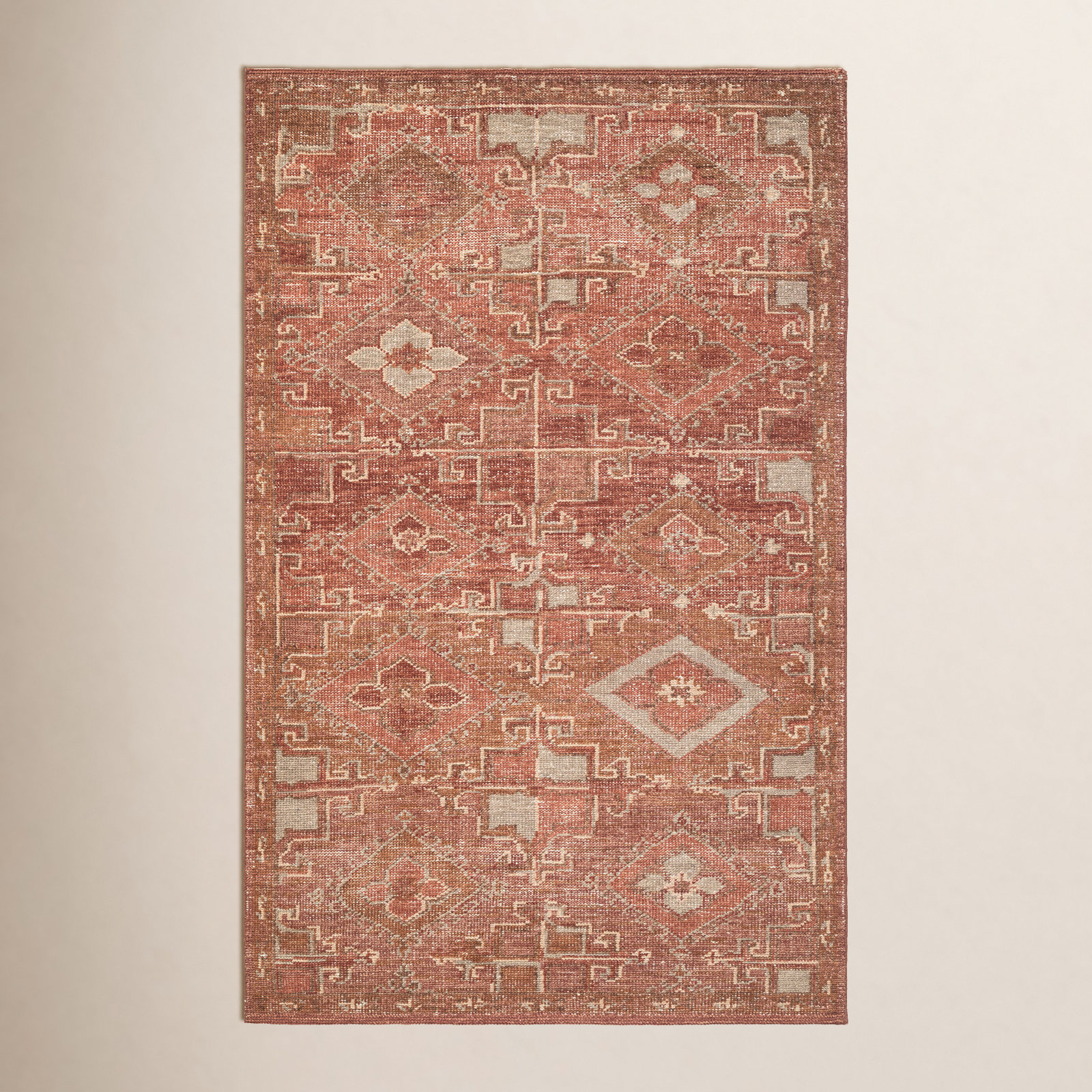 Maeve Hand-Knotted Geometric Wool Rug, Rectangle 2' x 3'