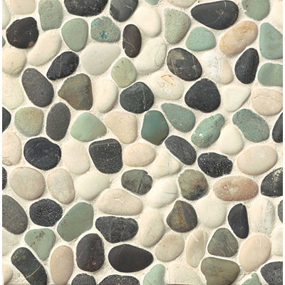 Hemisphere Engineered Stone Pebble Mosaic Wall Tile