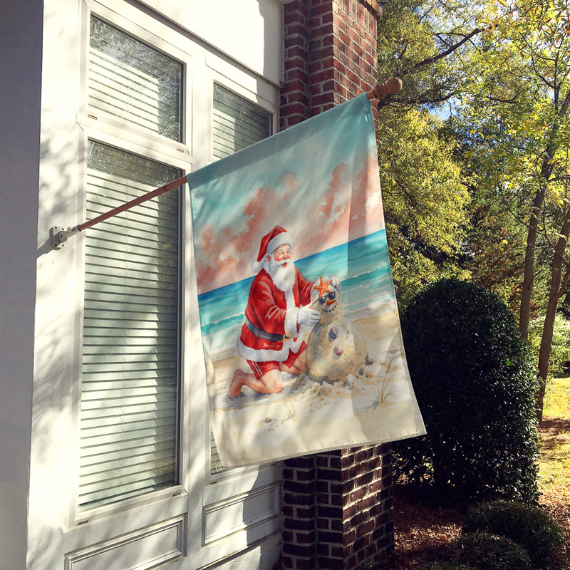 Père Noël construisant un sable, bonhomme de neige, drapeau de la maison de Noël, House Size