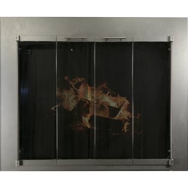 Ebern Designs Aahim Cabinet Iron Fireplace Door