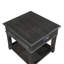 Table de bout anthracite, table de bout en bois avec tiroir, tablette et fonctions de charge