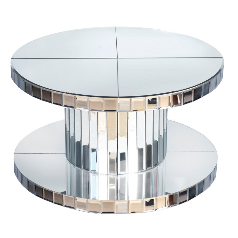Table basse 31,5 "ronde avec miroir transparent