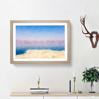 Dead Sea in Neve Zohar Israel in Abstract - Picture Frame Graphic Art Print