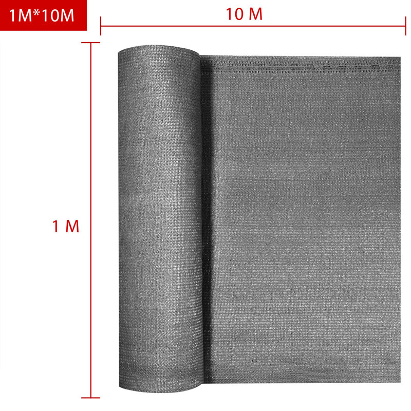 Balcony privacy screen, 1.0 x 10m, anthracite, Green, 100cm H x 1000cm W x 1cm D