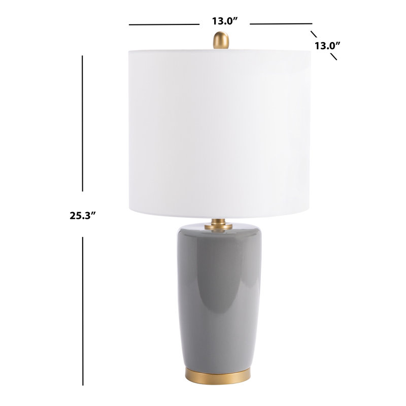 Lilly Table Lamp, Gray