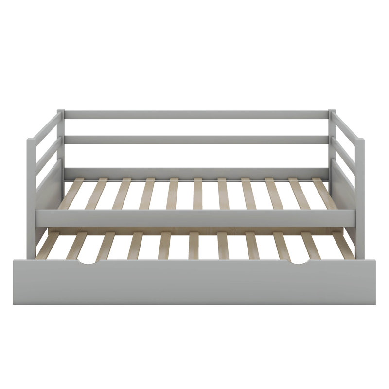  Lit de jour Kanin avec lit gigogne, taille simple, Gris