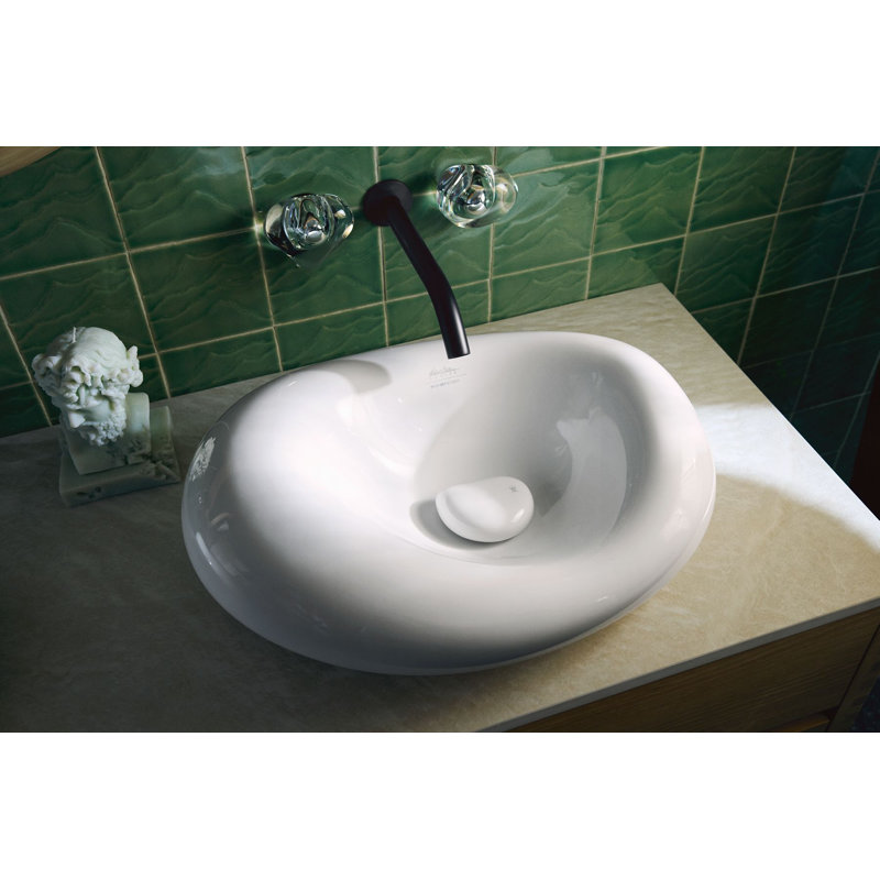 Landshapes By Daniel Arsham 21-1/2-In Oval Vessel Bathroom Sink No Overflow