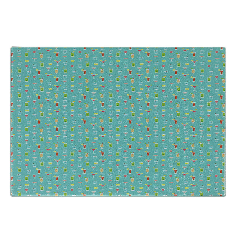Multicolore planche à découper en verre trempé Ambesonne
