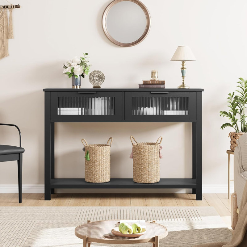 110 cm W Console Table, Black