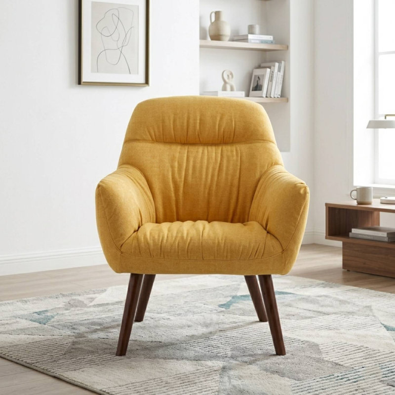 Fauteuil rembourré 30,31 po, Jaune