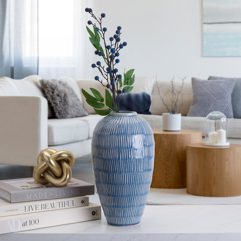 Branche de bleuet artificielle Elements, 25 po