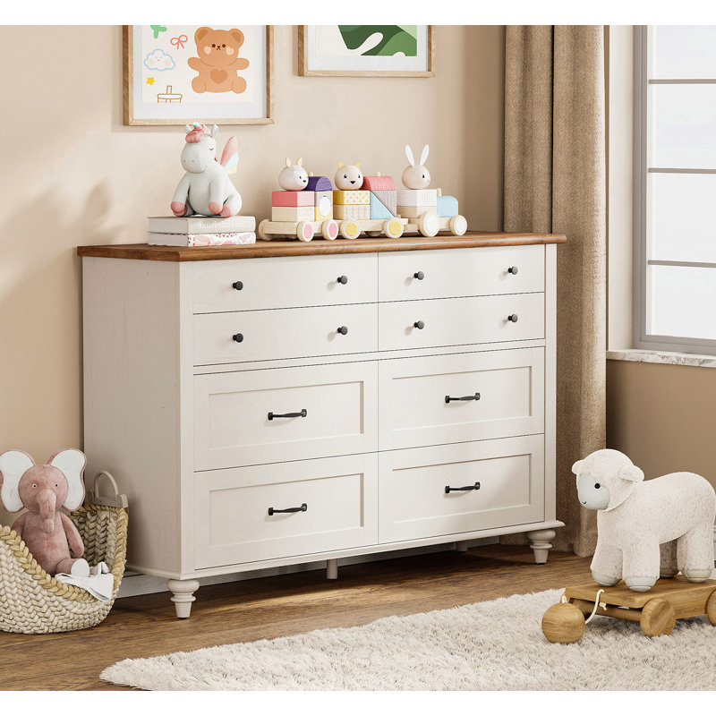 Scarlett Kids Dresser With Drawers, Bedroom Dresser For Kids Room,  Entryway Off White