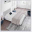 Lit simple gris clair