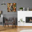 «Hipster Dog - French Bulldog» par Rey Klimt, art mural en verre acrylique-1299383495