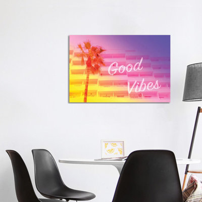 Good Vibes & Palm by Beli - Wrapped Canvas Print