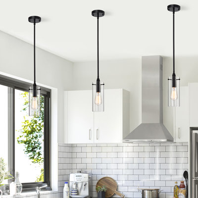 Luminaire suspendu cylindrique à 1 lumière
