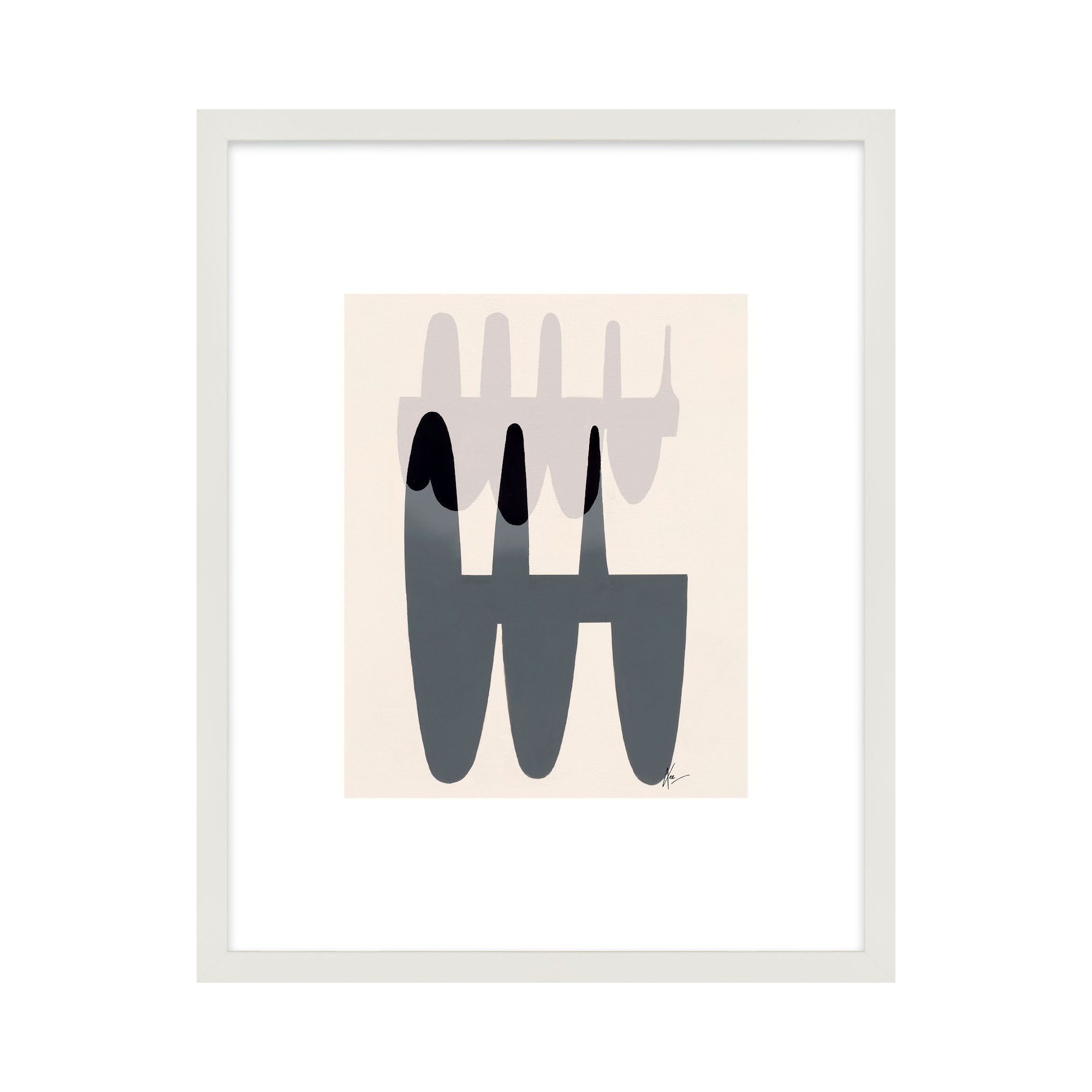 Flora 3 by Lee Lessem, White, 30" H x 24" W x 1.25" D