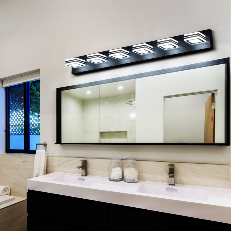 39" Modern 4-Light LED Vanity Light, Black