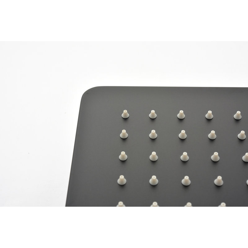 12" Rain Shower Head Wall Mount Matte Black - Self-Cleaning Nozzle For Luxurious Shower, Compatible With All Standard Arms, Complies American Pipe Connection Protocols And Bath Experience, Works