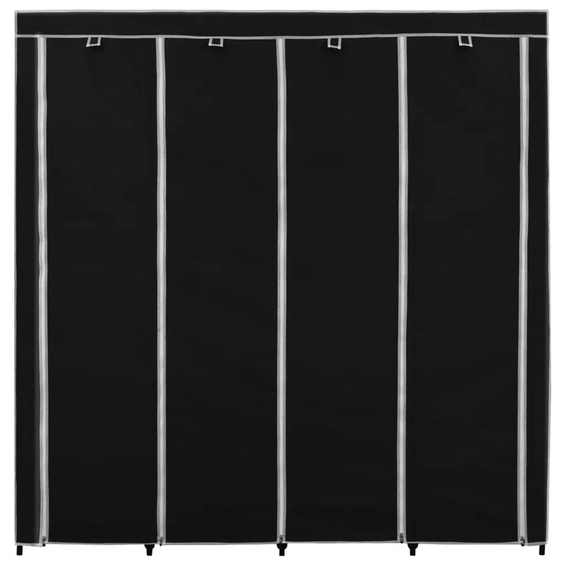 4 Door Wardrobe, Black