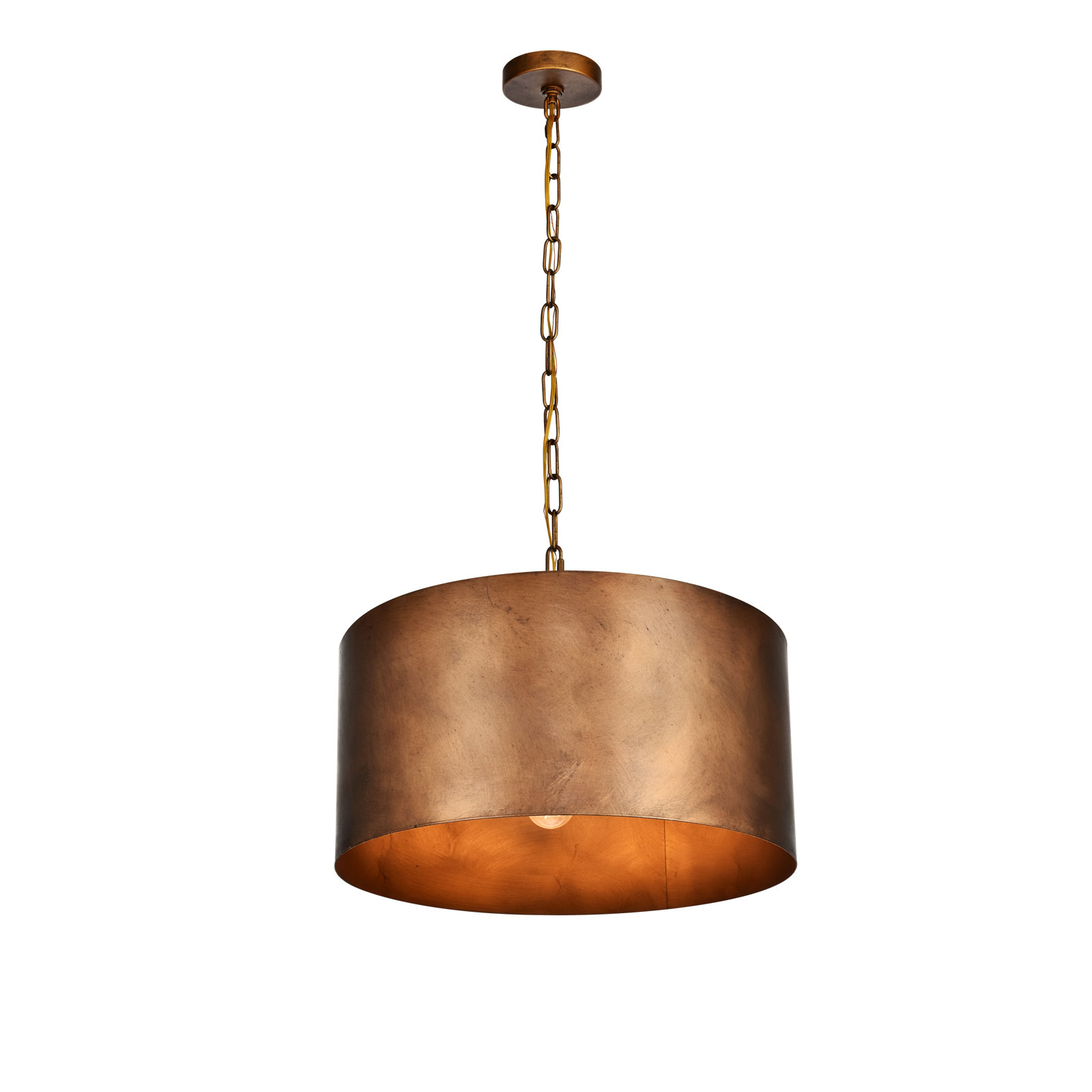 Rosamund 3 - Light Unique/Statement Drum Chandelier, Brass