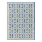 Rug & Kilim’S Scandinavian Style Rug In Blue Tones With Hourglass Patterns