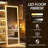 64x21 Inch Full Length Mirror with Lights, Full Body Dressing Standing, Hanging Mounted Mirror for Living Room Bedroom Cloakroom, Square Black-1211386259-1211386254