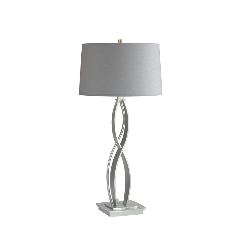 Almost Infinity Table Lamp, Flax, Vintage Platinum