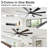 Vaczon 72" Smart Dimmable LED Ceiling Fan with 3CCT LED Lights, 6-Speed Reversible DC Motor, Timer, Remote and App Control-1351850964