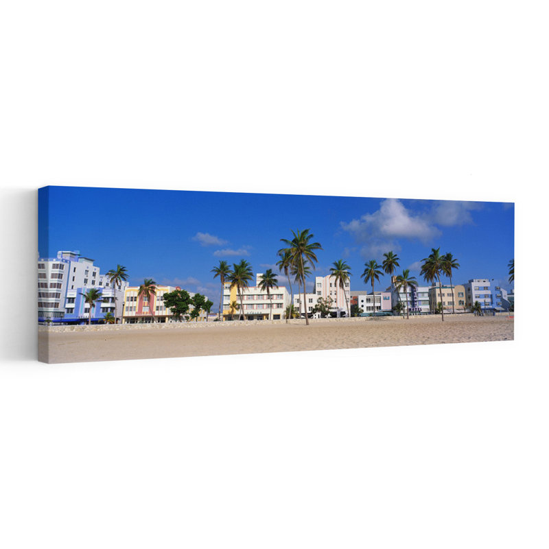 Miami Beach FL by J Sohm/VOA LLC - Wrapped Canvas Panoramic Print, 40.64 cm H x 121.92 cm W