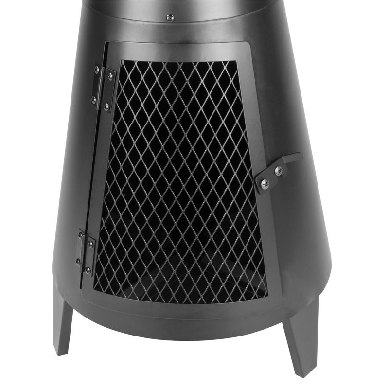 Convex Steel Wood Pellets Smokeless Chimnea