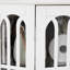 Vitrine réglable avec éclairage, blanc, bois massif 4, blanc, bois-38831239