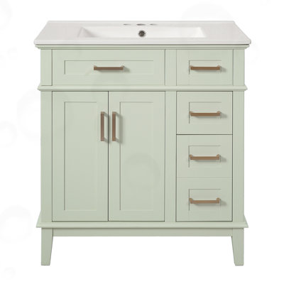Meuble-lavabo de salle de bain avec tiroir profond et tiroir standard