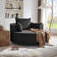 Fauteuil d'appoint pivotant à 360 ° avec 3 coussins amovibles pour le salon, la chambre à coucher, le bureau et l'hôtel