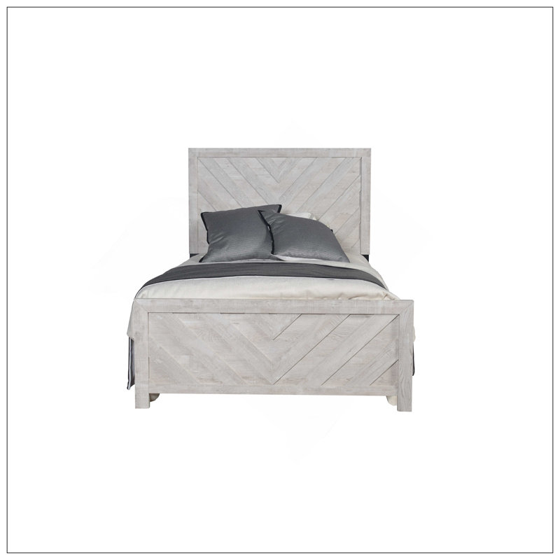 Lit de style moderne en bois naturel, Double