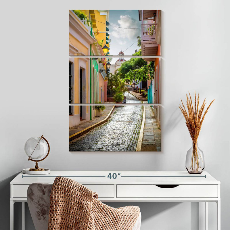Sirci, vieille rue San Juan, H 32 po x l 20 po