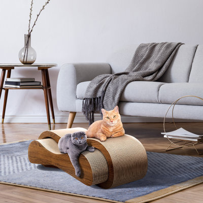 2 in 1 Cat Scratcher Cardboard Lounge Bed