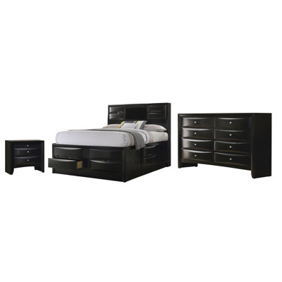 Ensemble de chambre avec grand lit 3 pièces Isabel