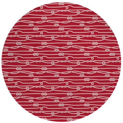 Tapis intérieur / extérieur en polyester rouge rubis tissé à la machine Lagro