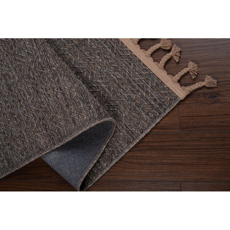 Elegant Brown Area Rug (5.2 x 7.5 Feet), 100% Polypropylene, Machine Woven, 1.5 lbs/sq ft | Antibacterial, Cotton Base, 0.24 in Pile Height | Easy to Clean, Vacuum & Machine Washable at 86°F, Perfect for Any Room