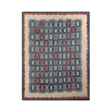 Rug & Kilim’S Art Deco Rug In Blue All Over Geometric Pattern