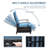 Adjustable Patio Recliner Chair Metal Outdoor Lounge Chair With Flip Table Push Back, Adjustable Angle, Removable Cushions, Support 350Lbs, Navy Blue-1500343683