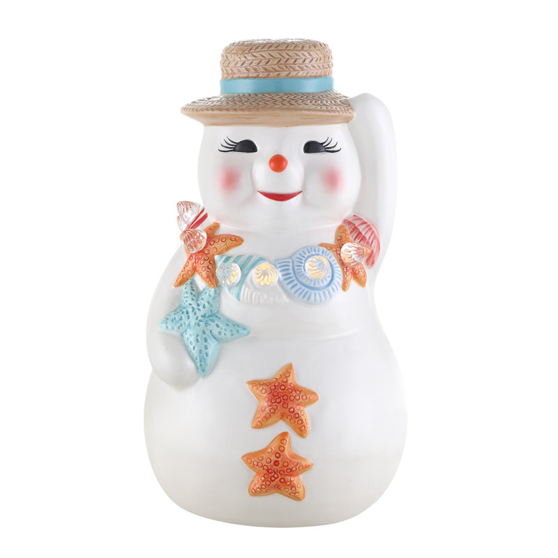 Bonhomme de neige en céramique 10 po