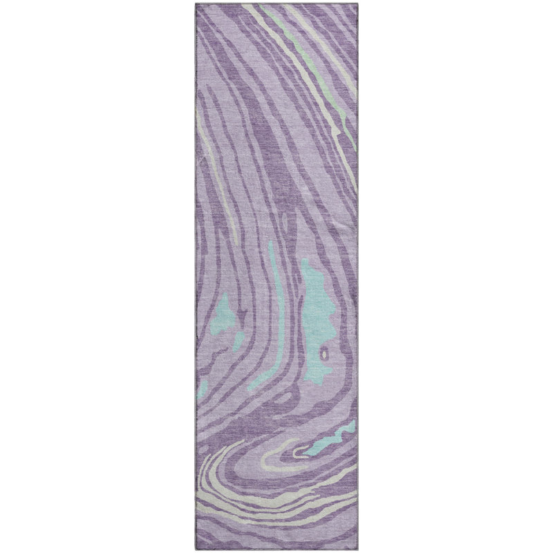 Premium Machine Washable Cossette AMF1051 Swirls Rug, Runner 2'3" x 7'6"