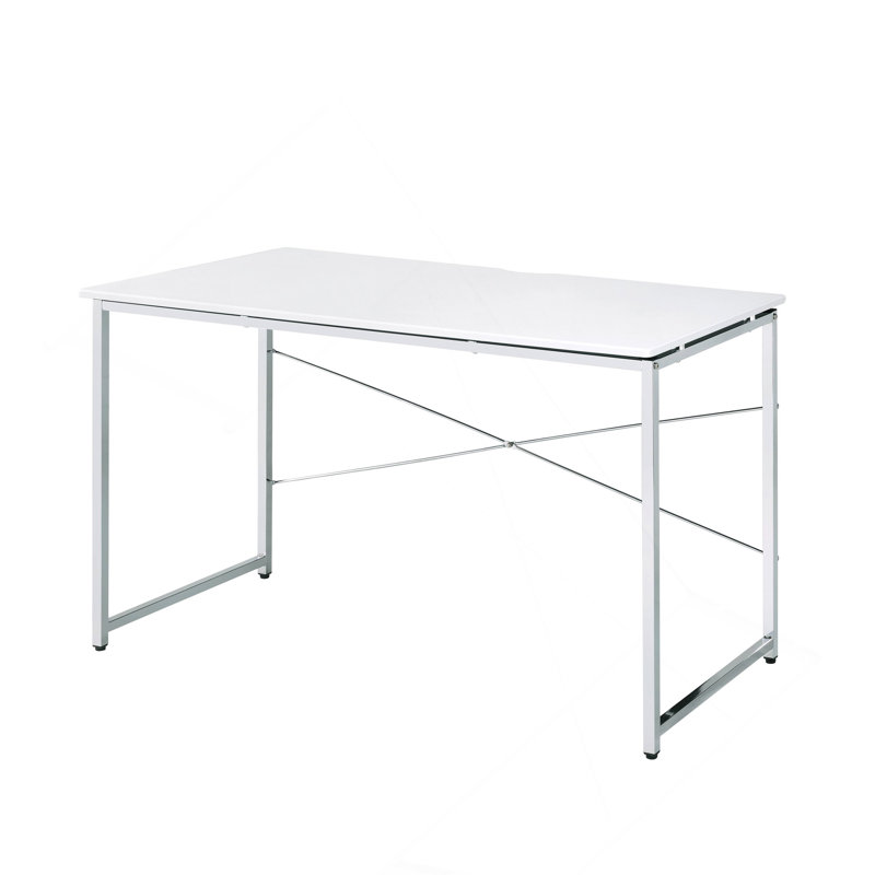 Bureau d'écriture chromé avec base traîneau