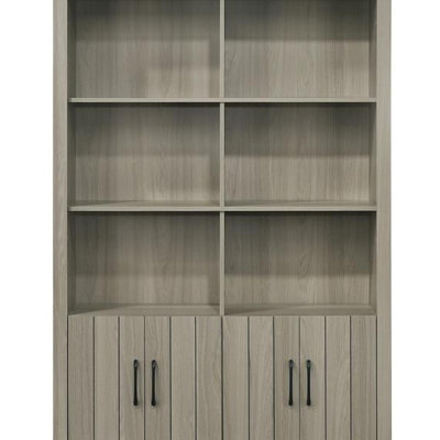 Bibliothèque en chêne gris N 47 "avec portes d'armoire Nilda