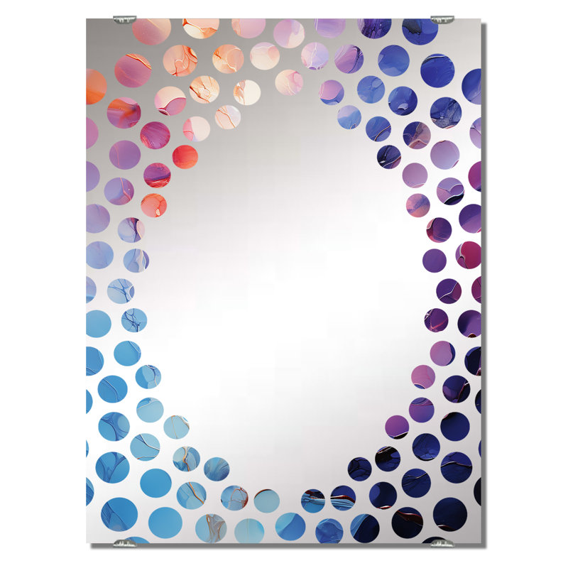 Miroir mural Illuminated Electro Reverie - Collages abstraits grand MIR131661, 32 po x 24 po