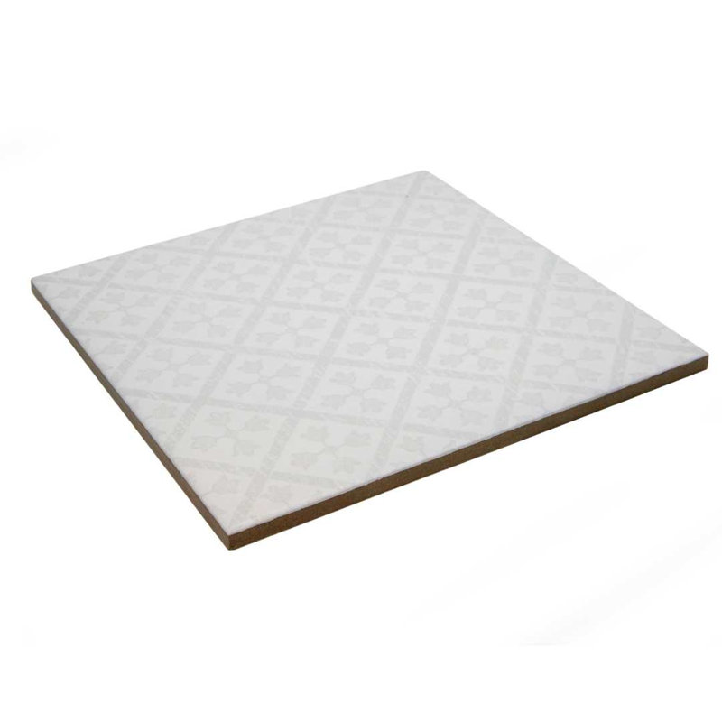 Etiquette 8" x 8" Porcelain Patterned Wall & Floor Tile, White