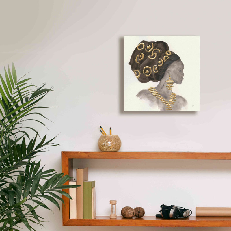 «Head Coiffure I» par Chris Paschke, estampe numérique sur toile, H 12 po x l 12 po x P 0,75 po