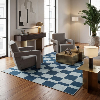 Tapis lavable à carreaux Classic Court de Society6